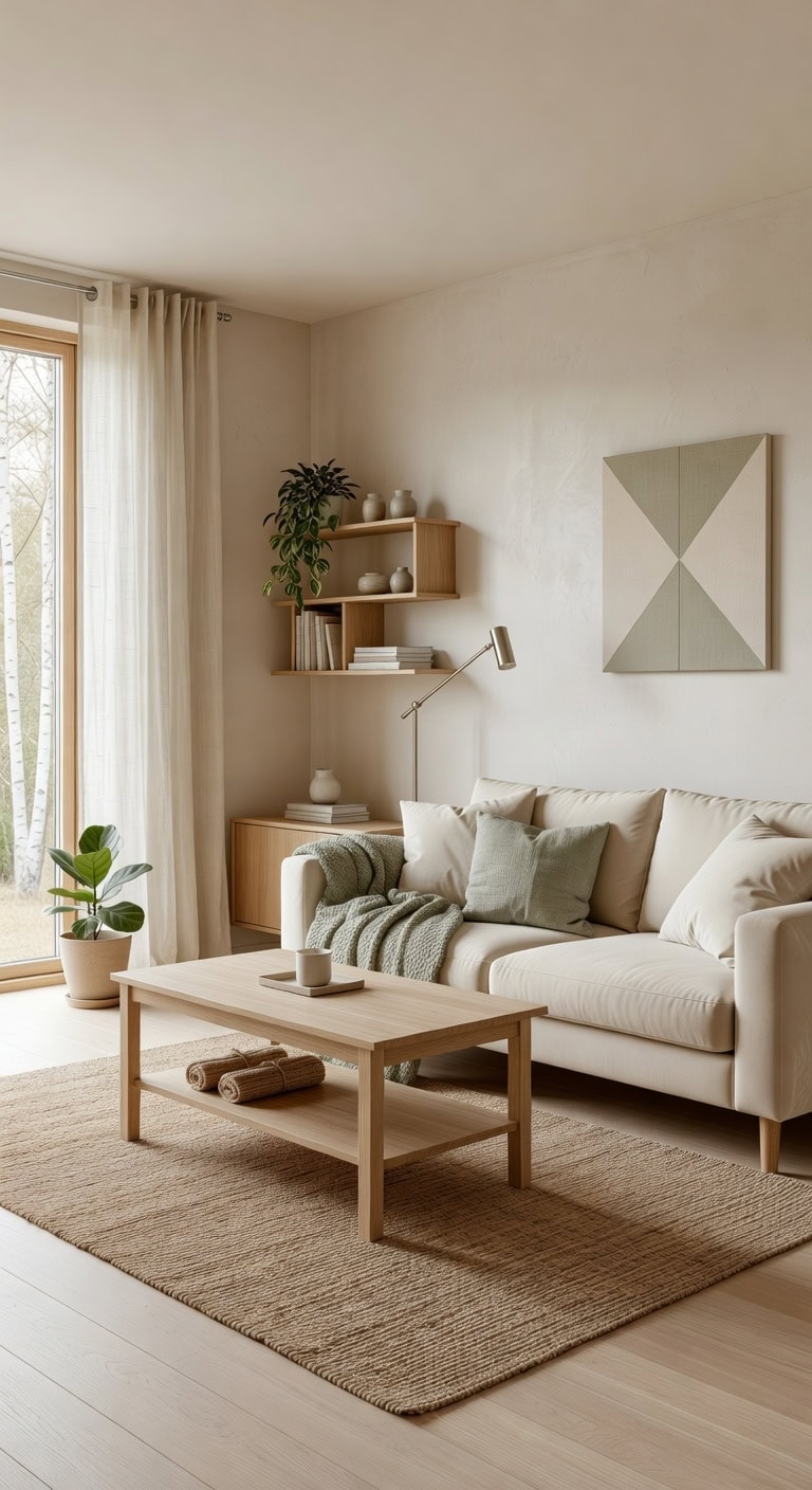 scandinavian alabaster cream living