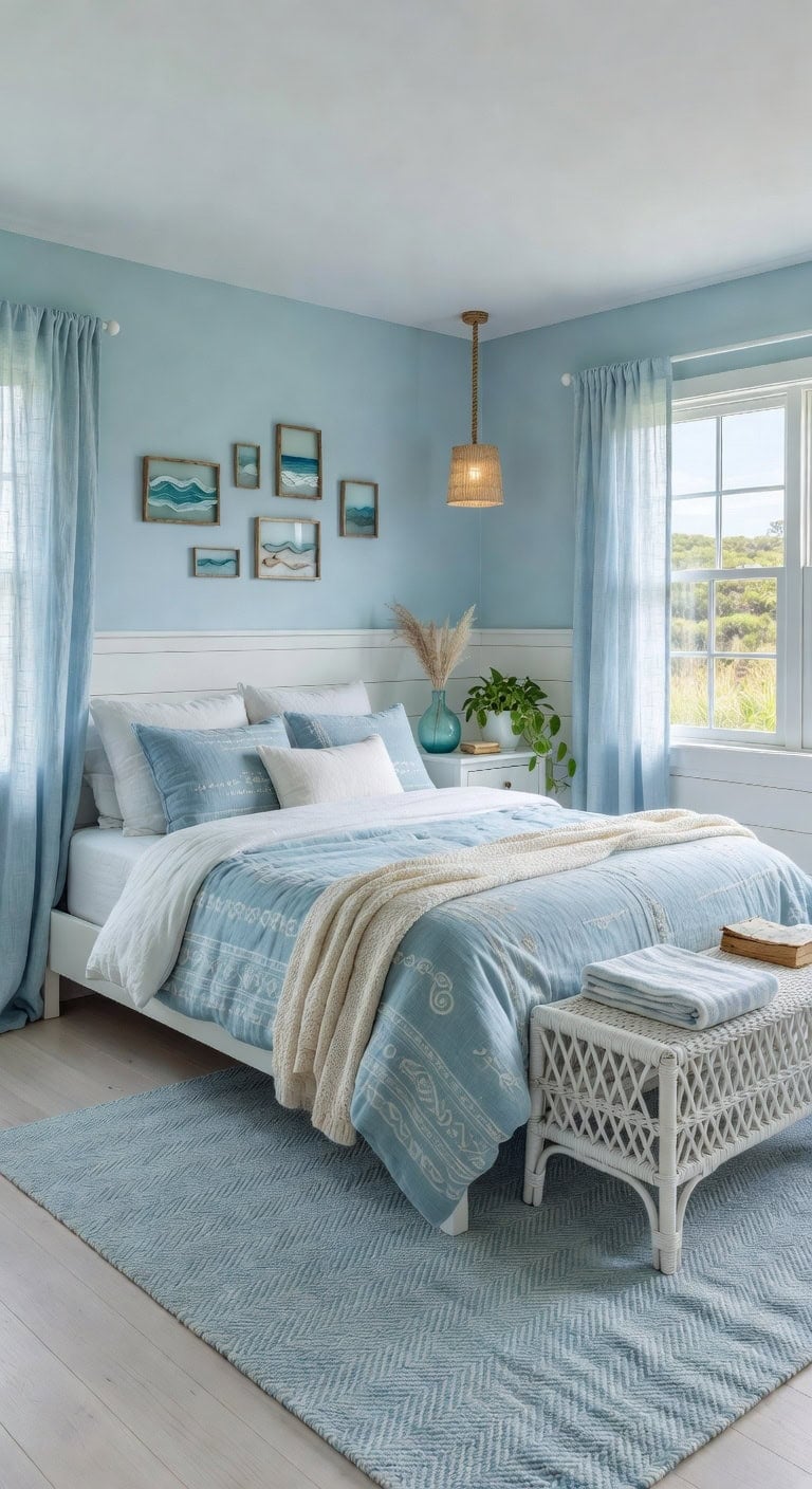 sea glass coastal bedroom