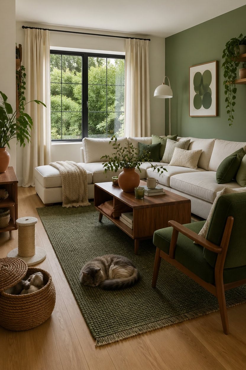 seasonal green cream living