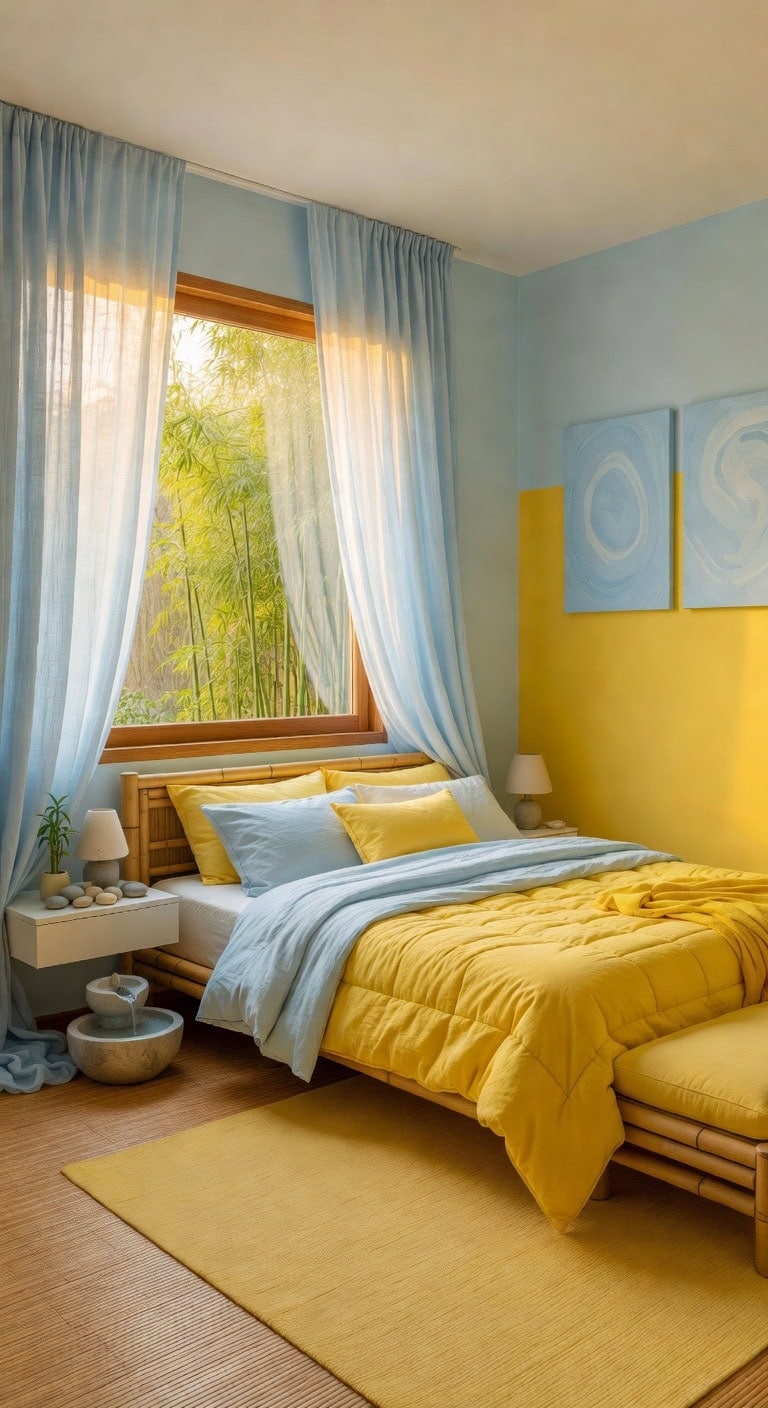 serene bamboo zen bedroom