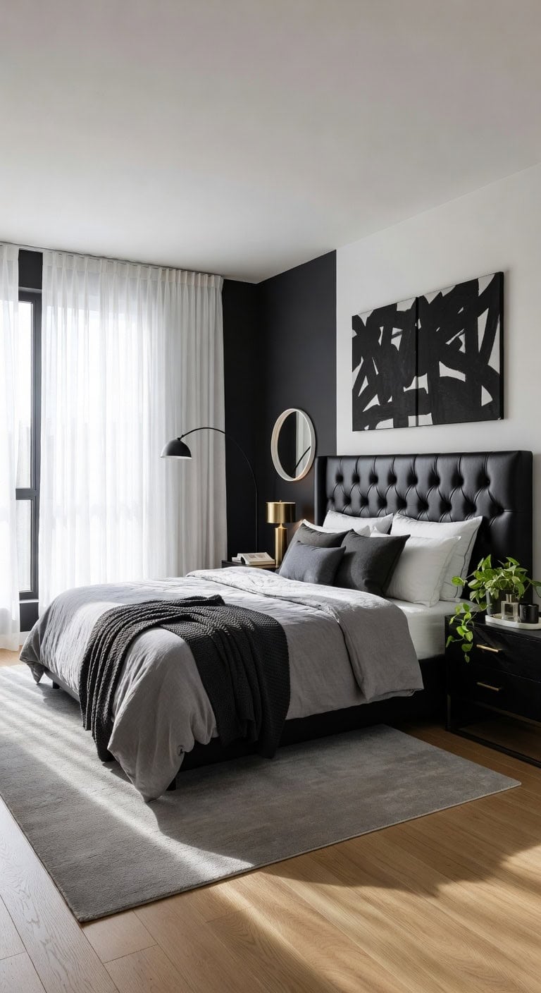 sleek black bedroom bedroom