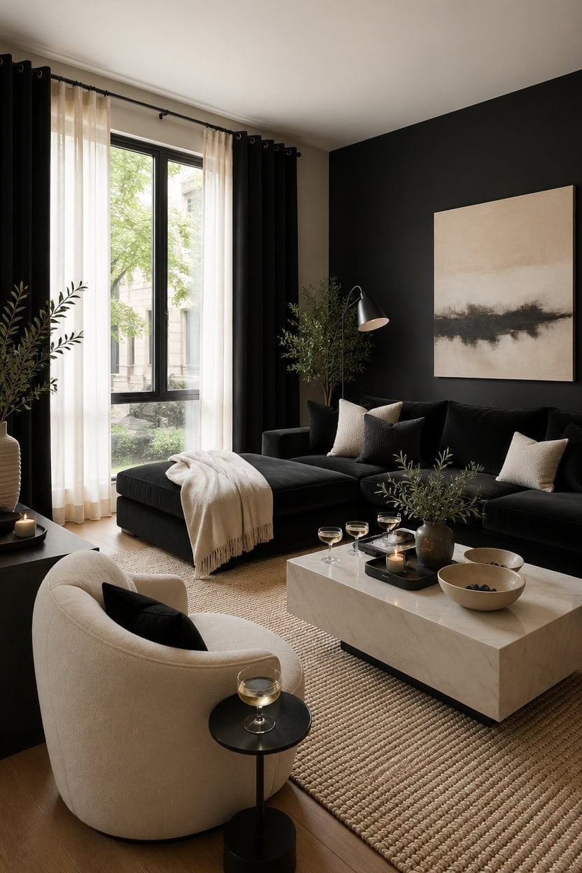 sleek black cream celebration