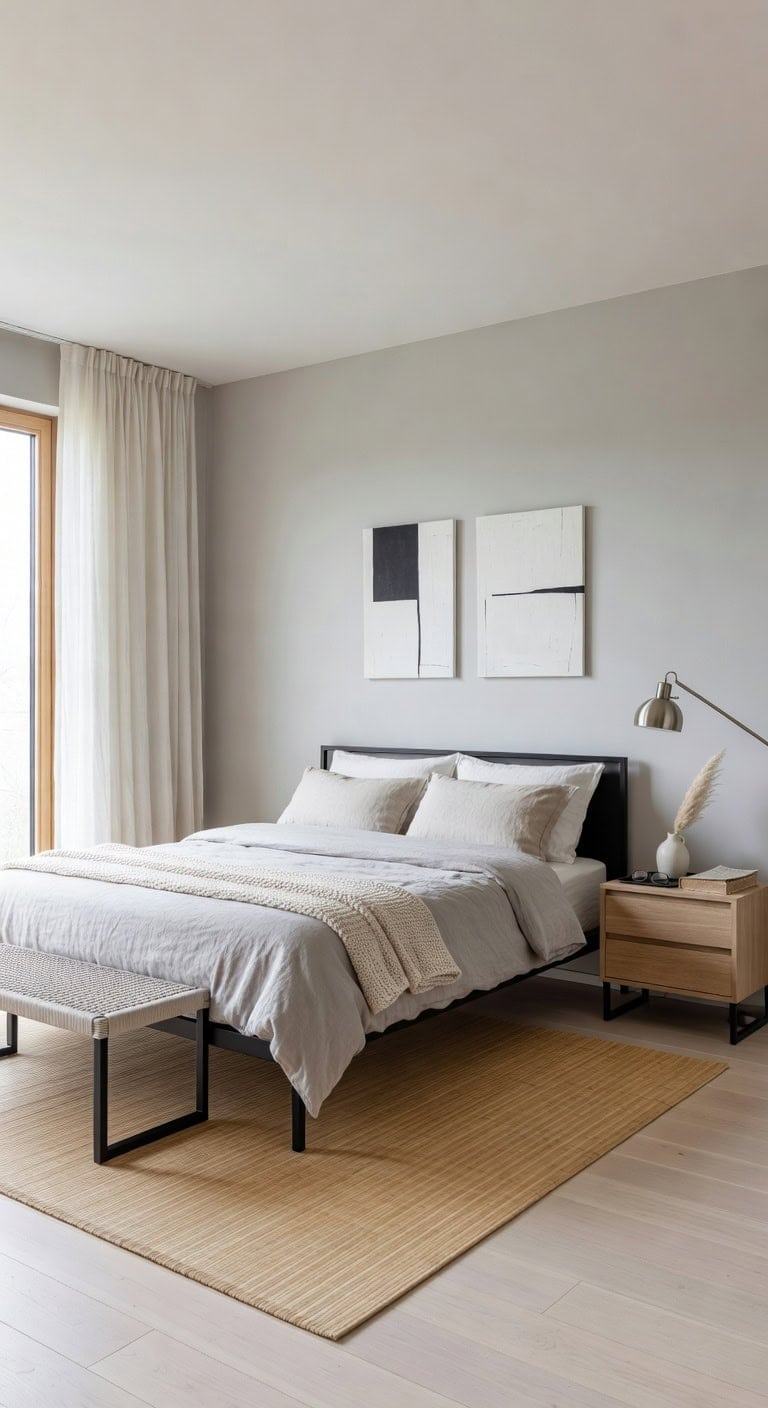 sleek black japandi retreat