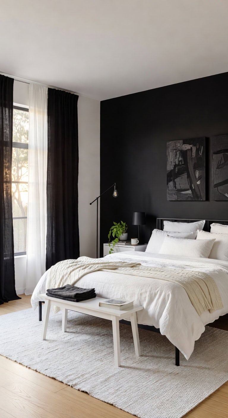 sleek black white minimalism