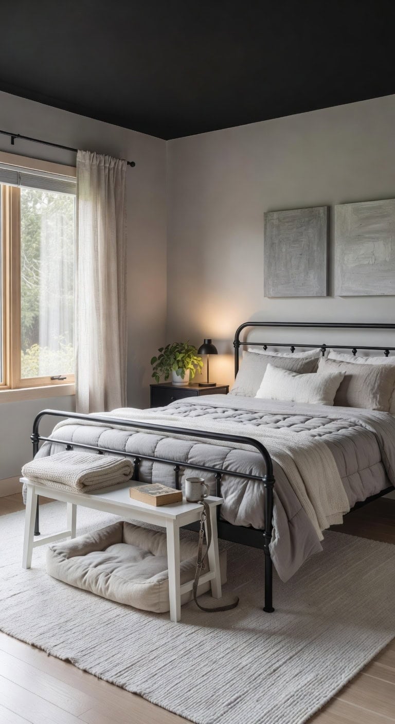 sleek pet friendly bedroom