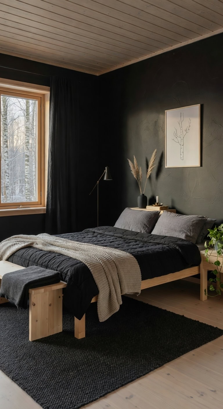 soft black pine sanctuary