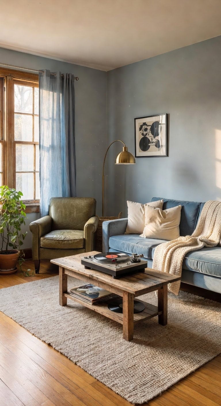 soft blue vintage lounge