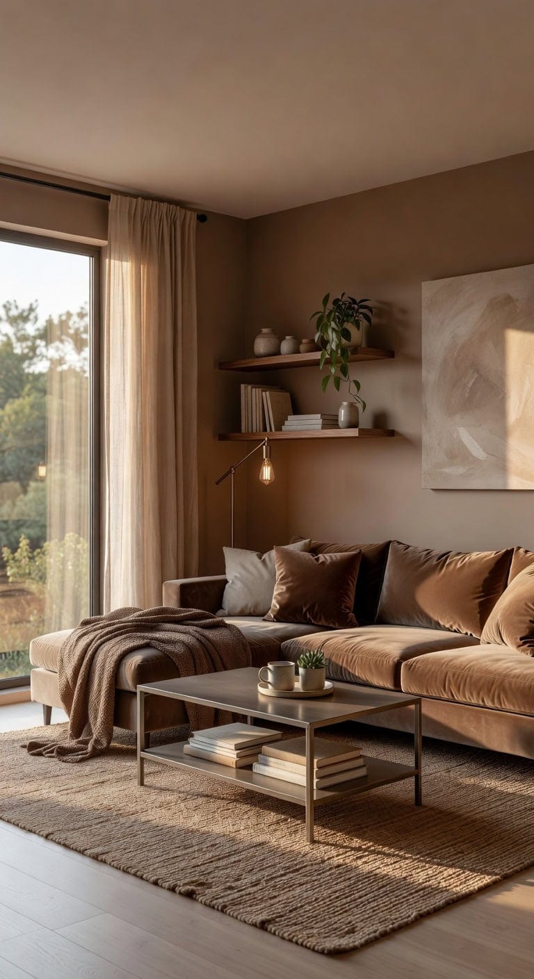 soft brown modern living