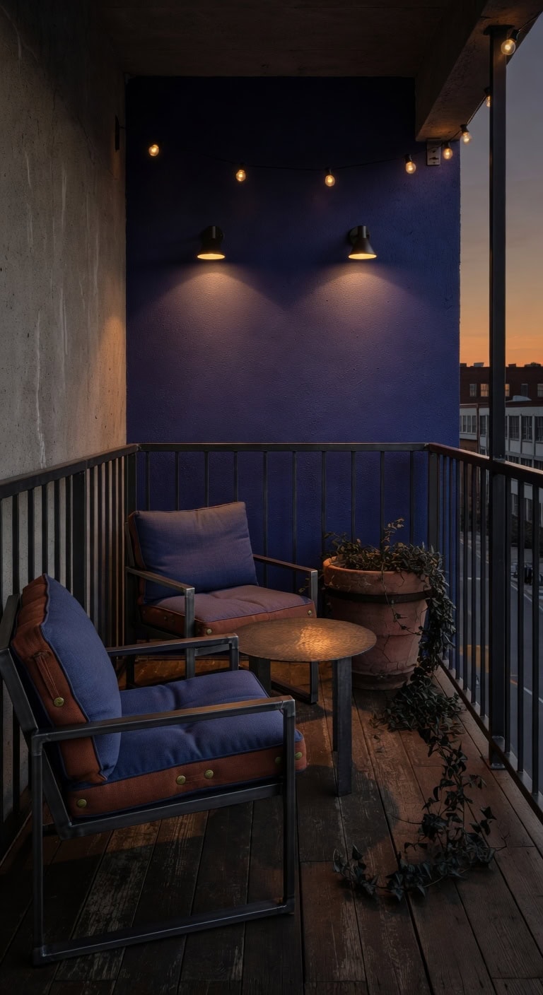 soft coral scandinavian balcony