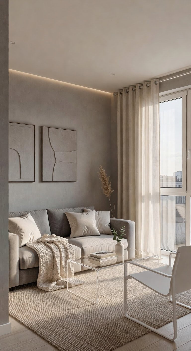 soft gray modern living