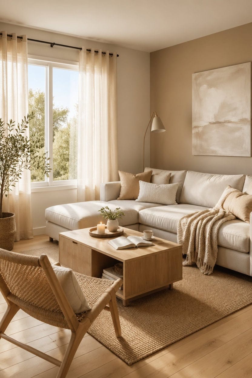 soft neutral living sanctuary