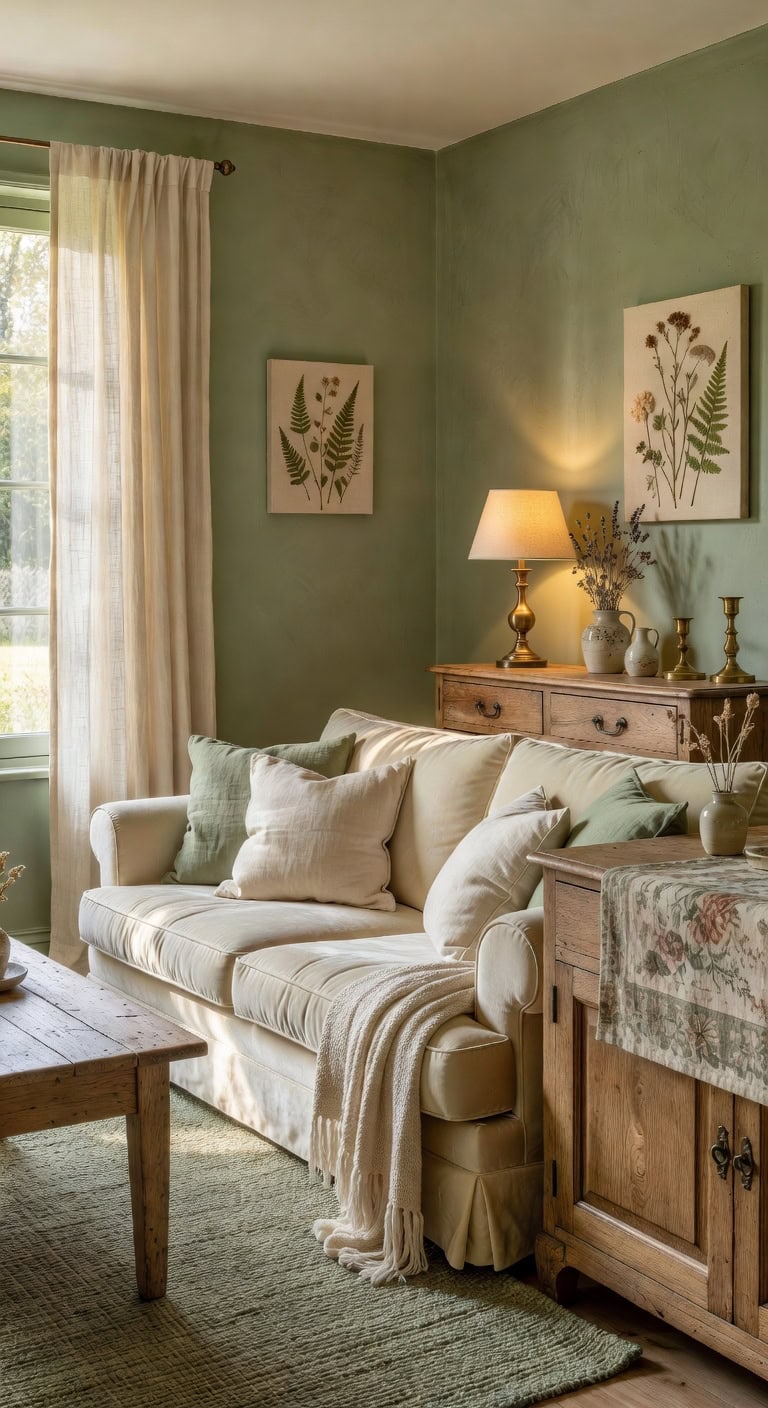 soft serene sage interiors