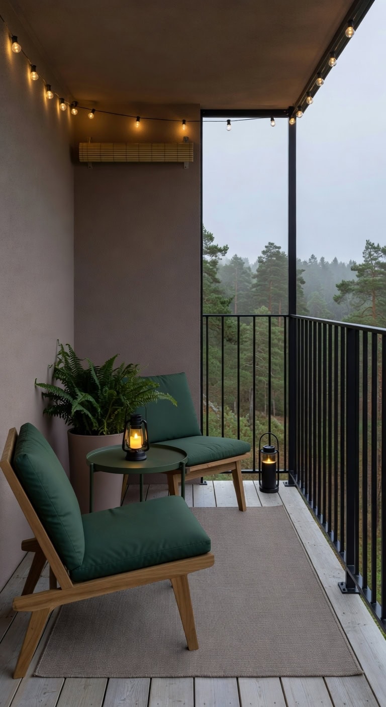 soft taupe scandinavian balcony