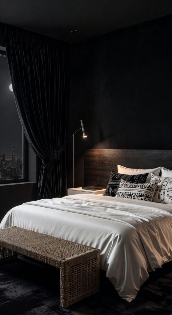 23 Black Bedroom Desings for Sophisticated, Dark Spaces