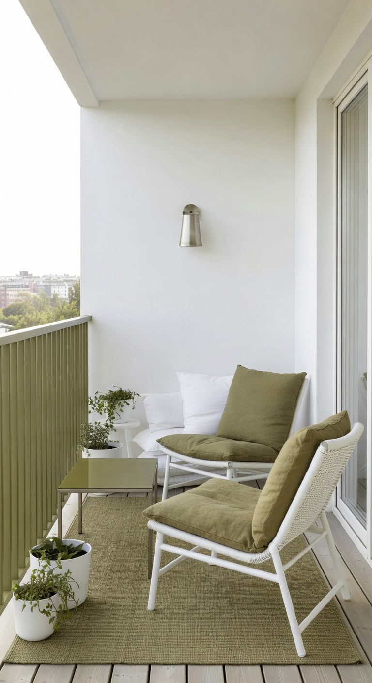 stylish compact balcony design