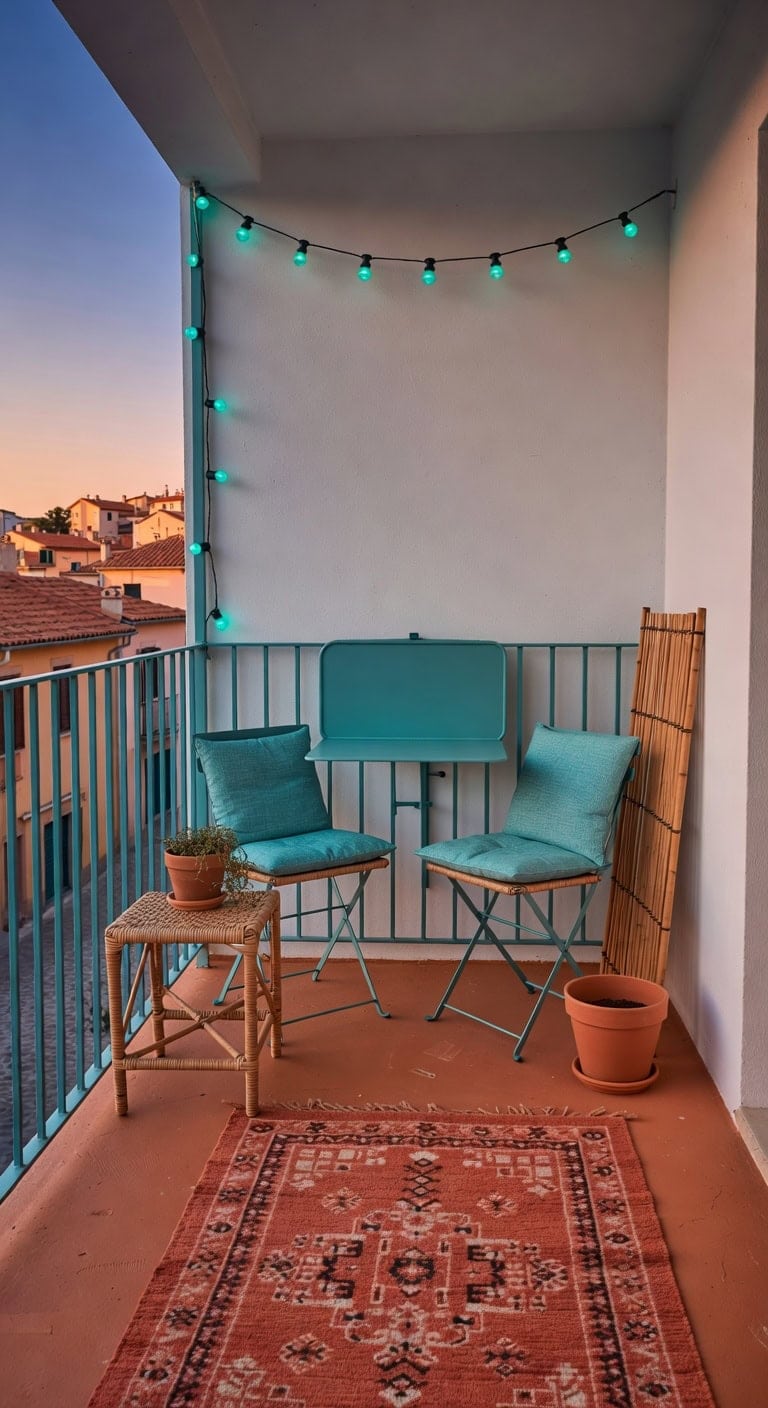 teal terracotta fold down retreat