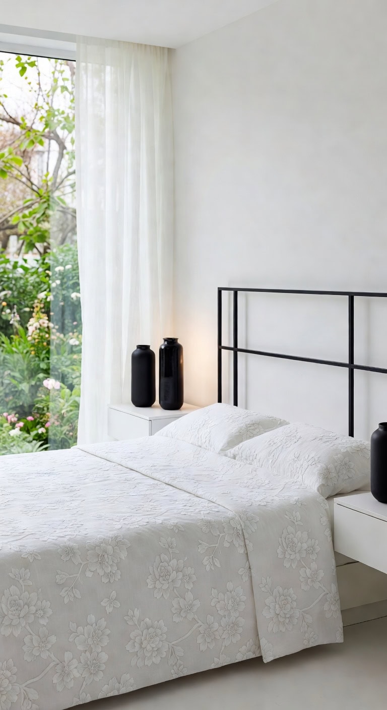 timeless black white bedroom design