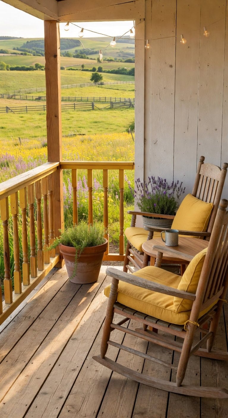 tropical coral walnut balcony