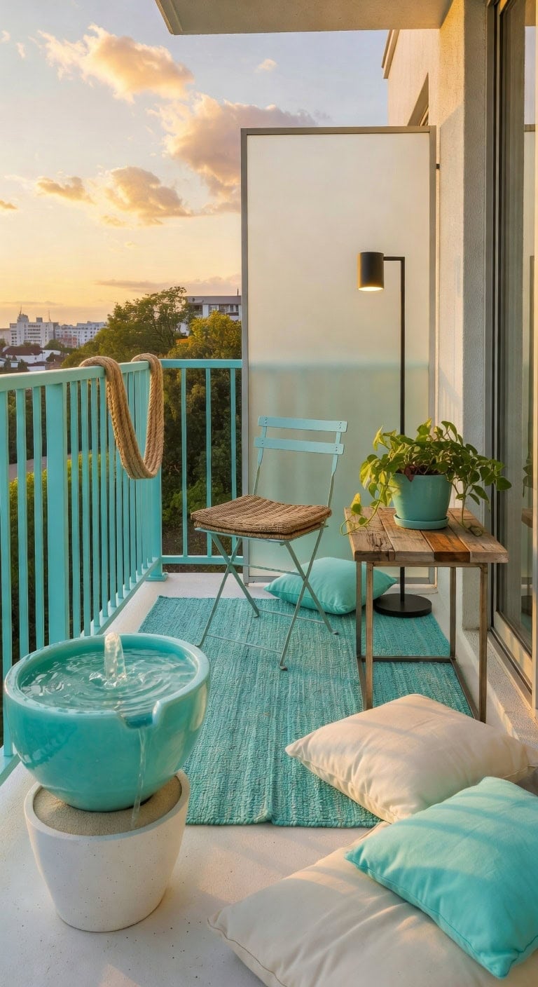 turquoise balcony serene oasis