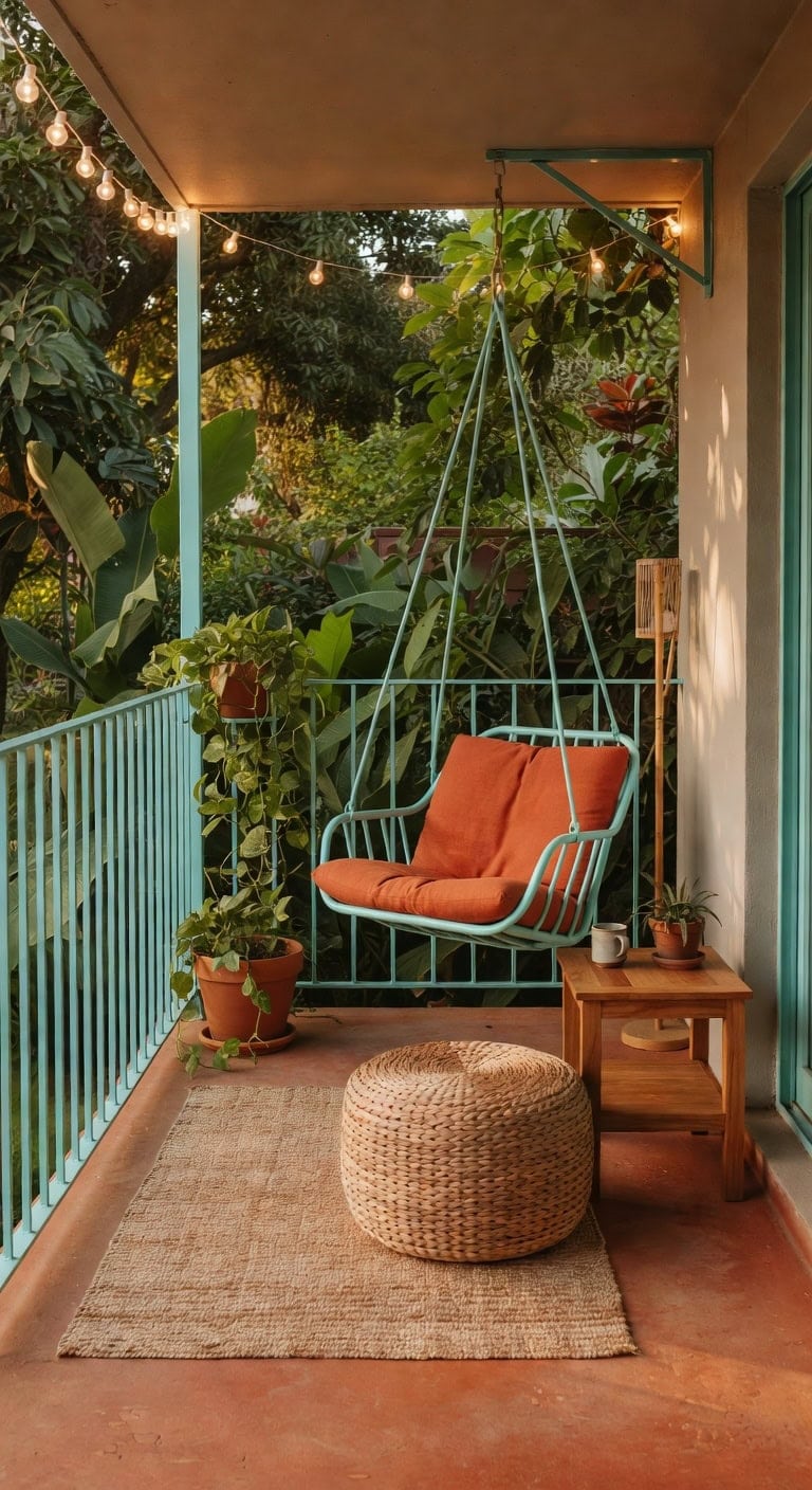 turquoise swing terracotta retreat