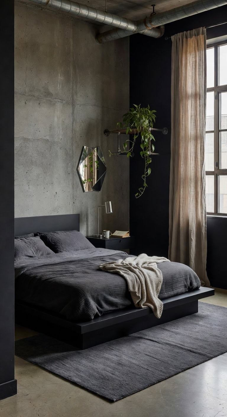 urban black loft sanctuary