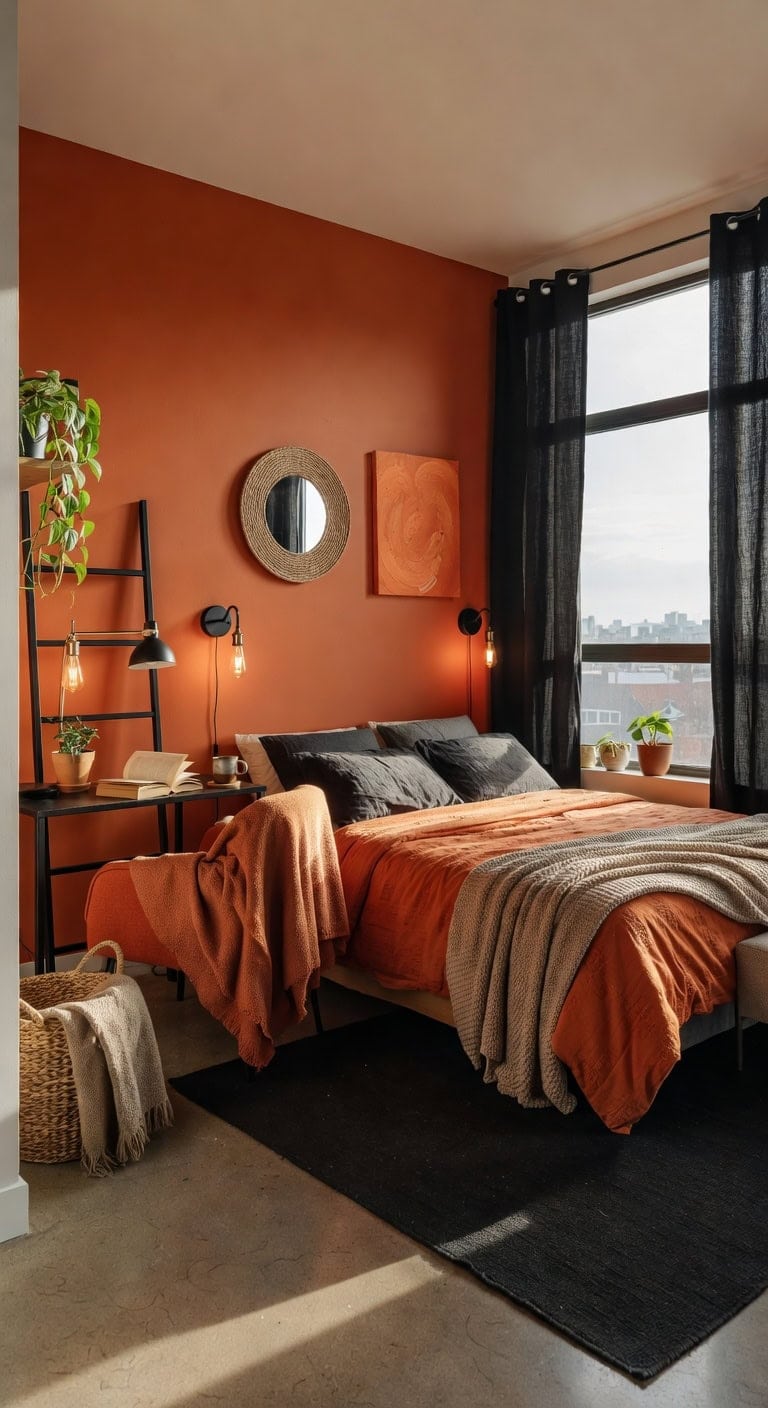 urban loft burnt orange retreat