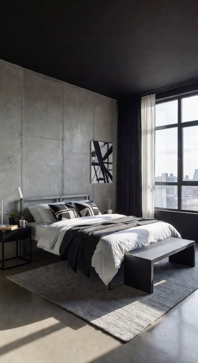 urban monochrome concrete retreat