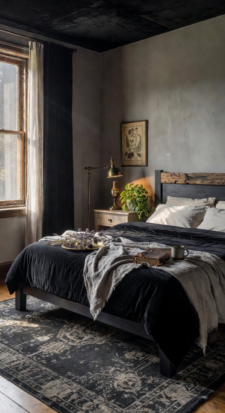 velvet black ashen vintage