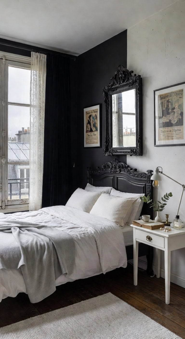 vintage parisian black white sanctuary