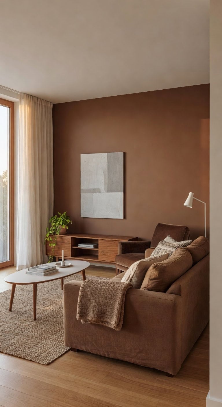 warm brown minimalist retreat