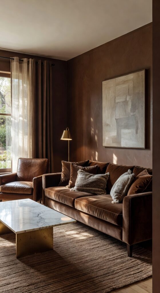 23 Brown Living Room Decorating Ideas for Warm, Inviting Spaces