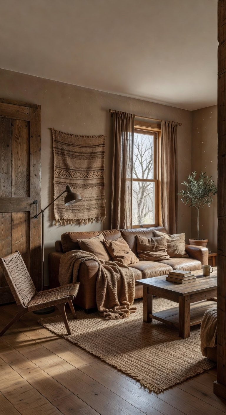 warm rustic barn living