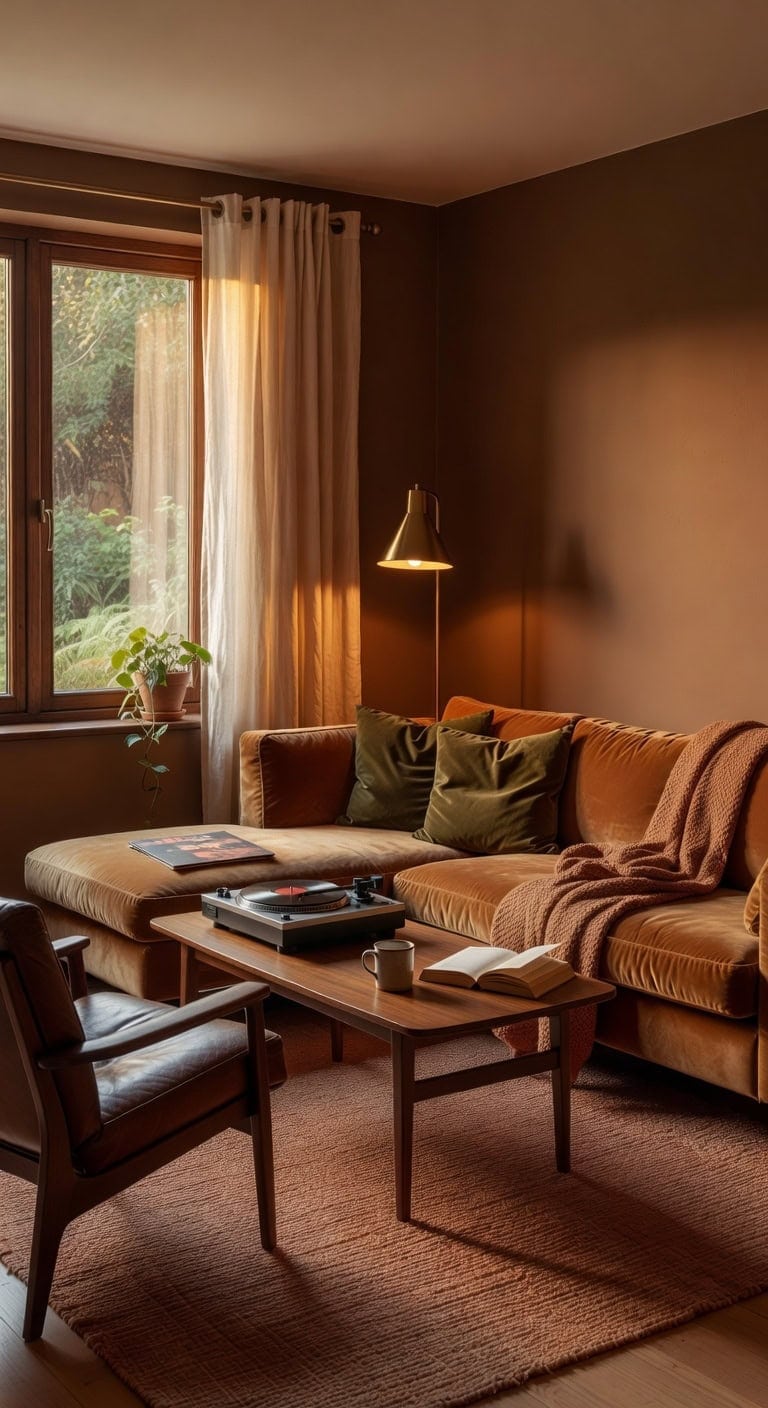 warm vintage living room