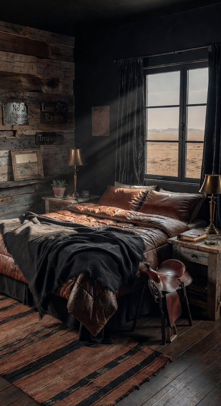 western rustic black retreat
