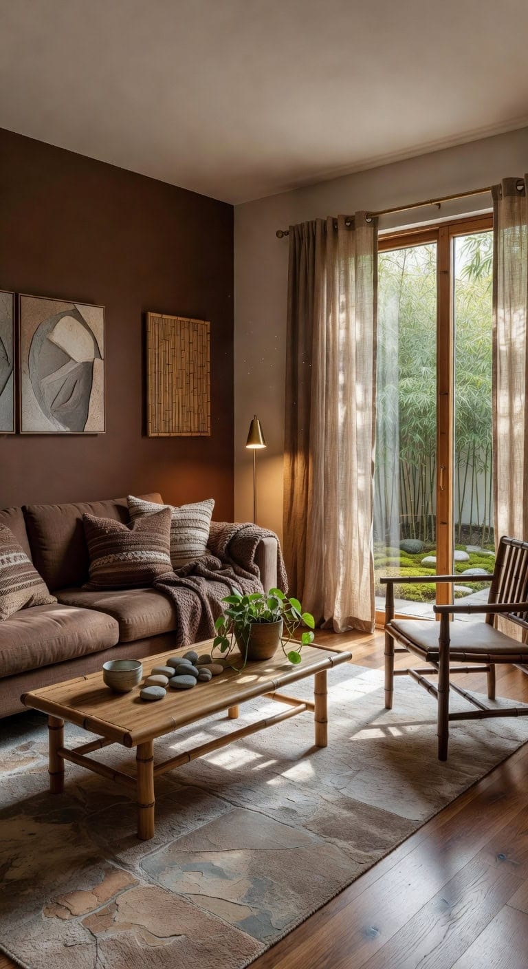 zen bamboo brown living
