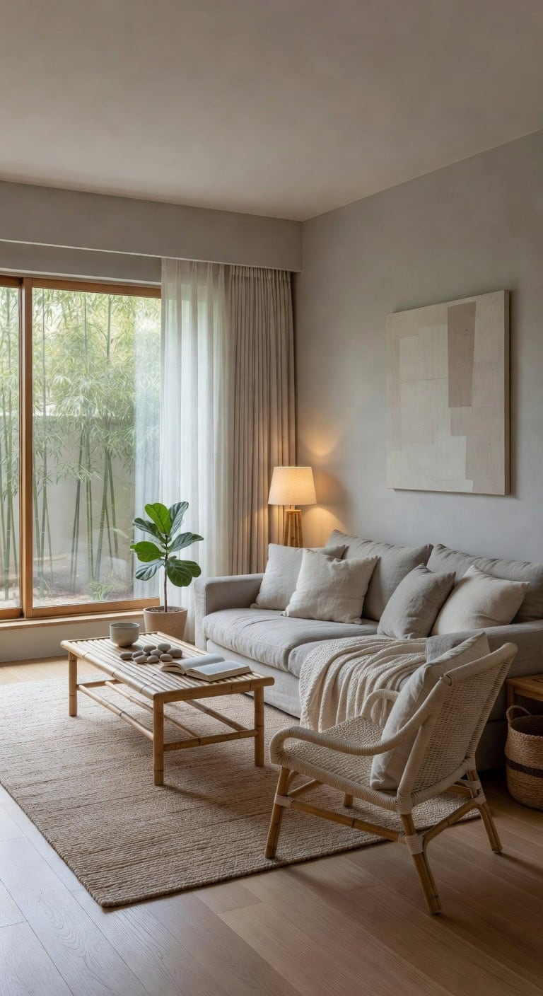 zen grey cream living