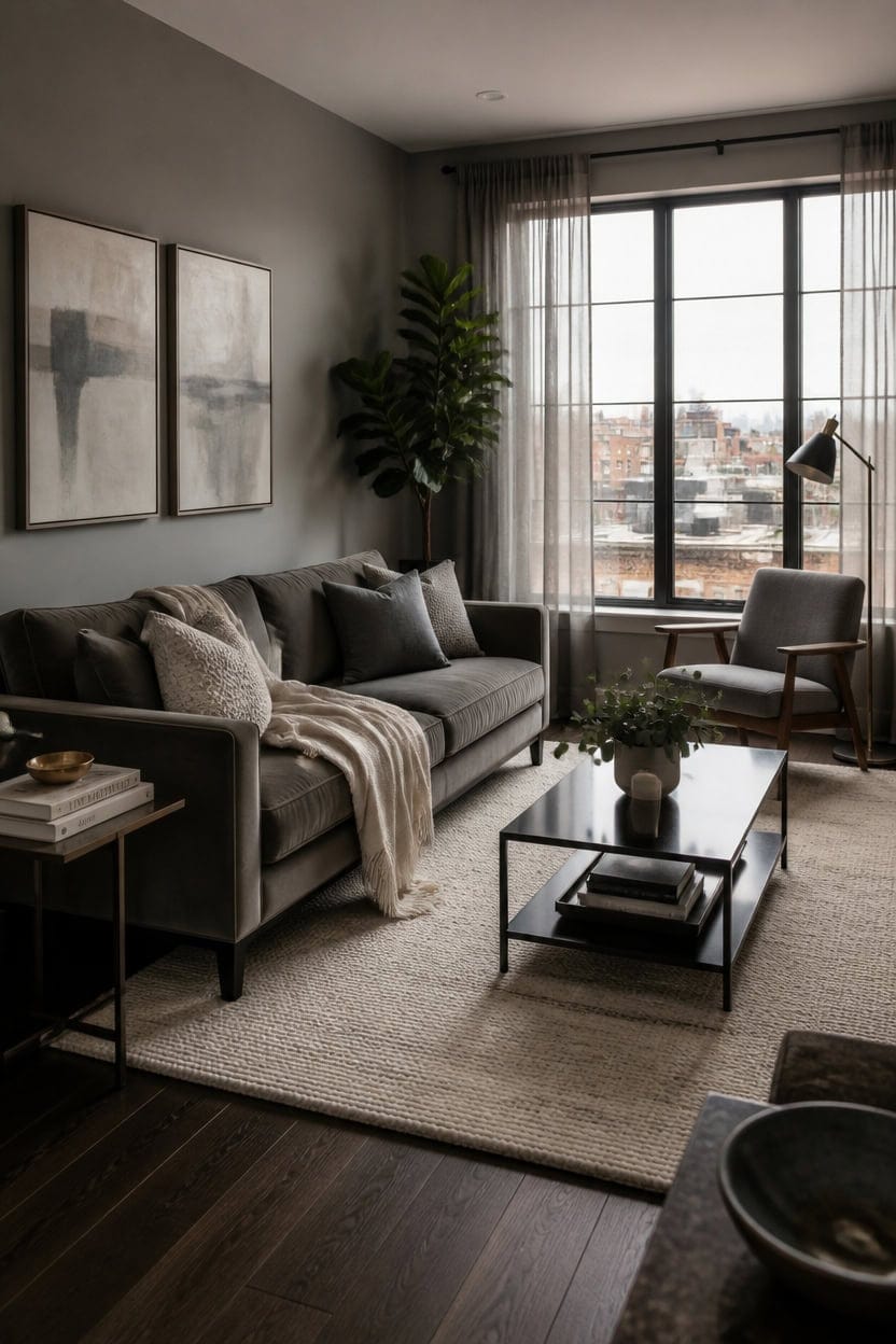 balanced gray wall makeover