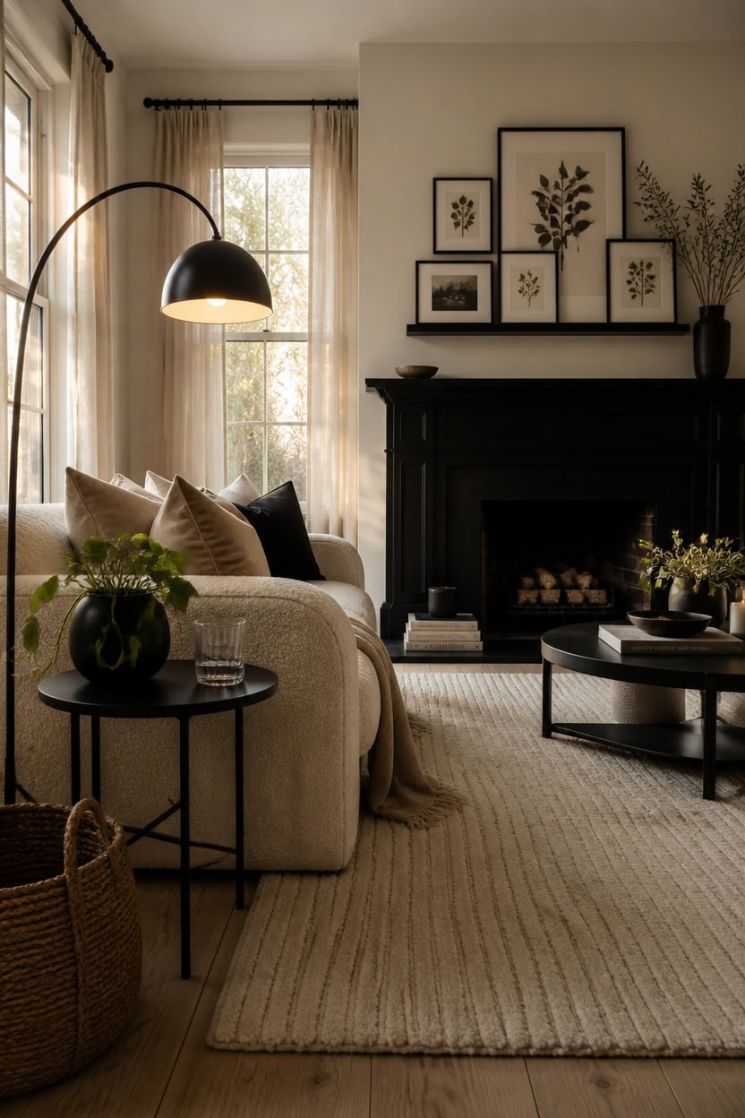 black anchors cream interiors