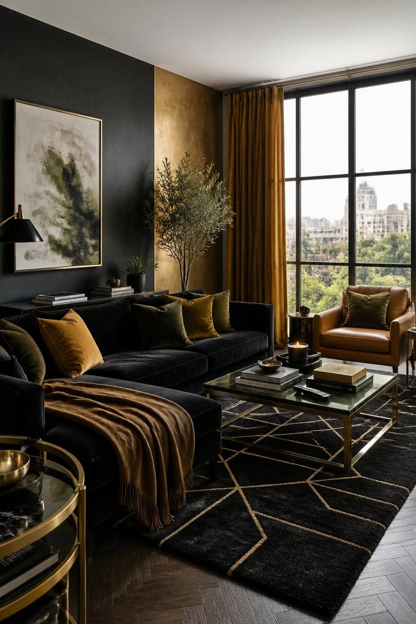 black and gold elegance