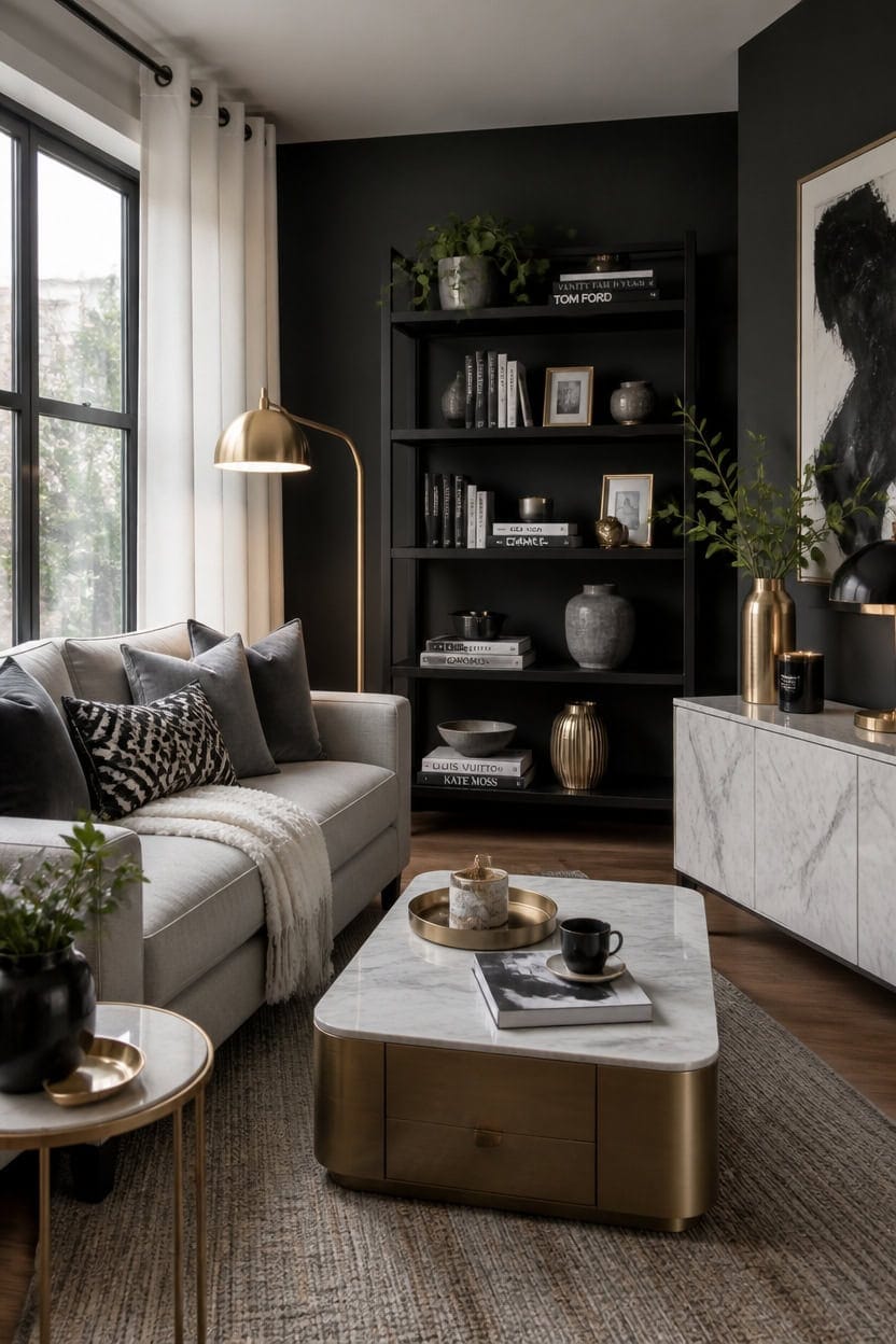 black white gray gold