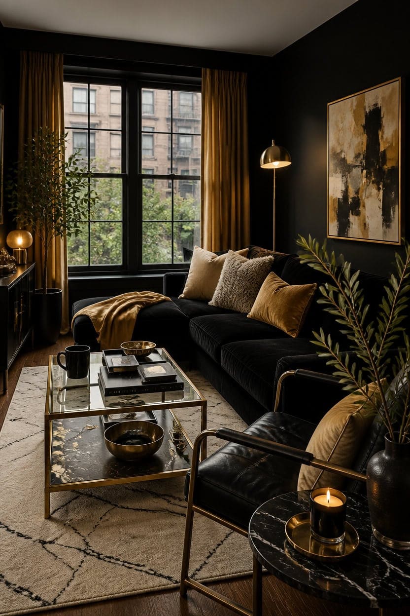bold black gold textures