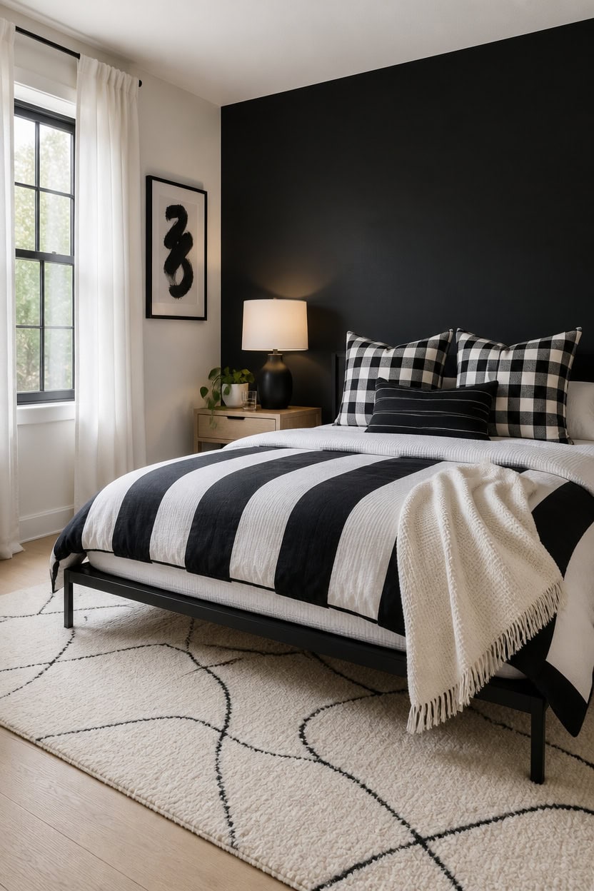 bold geometric black and white design