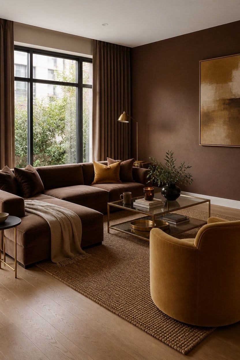 brown gold minimalist harmony