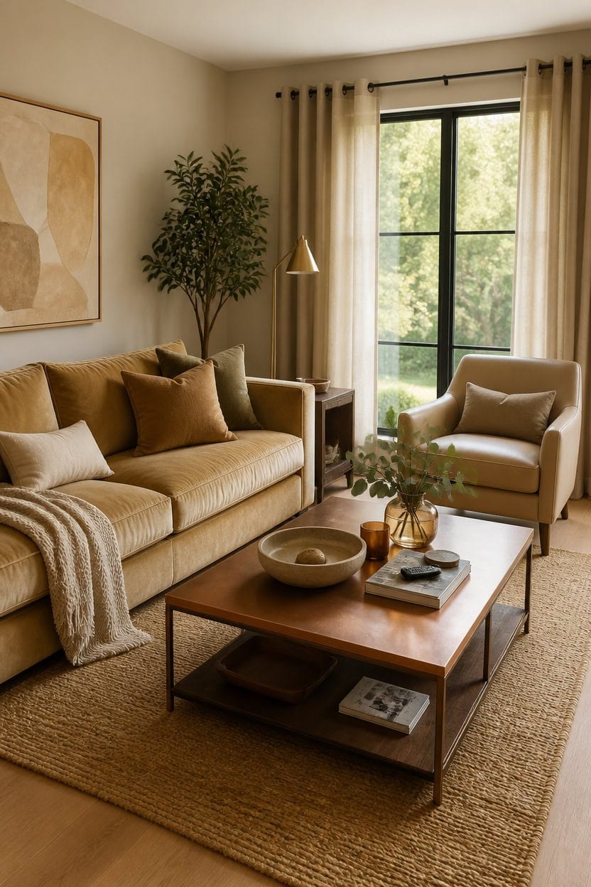 brushed copper beige gold d cor
