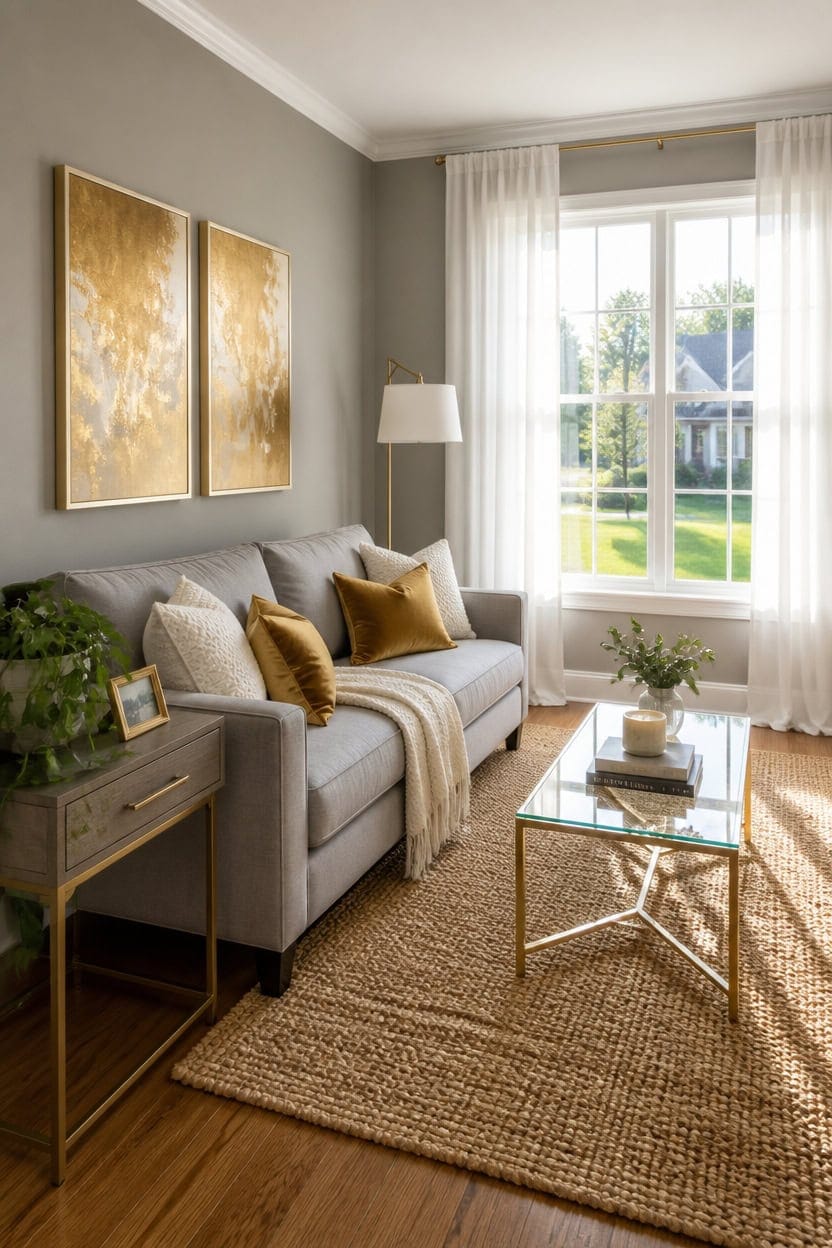 budget friendly gold accents