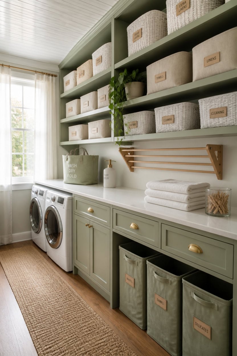 calm sage green organization