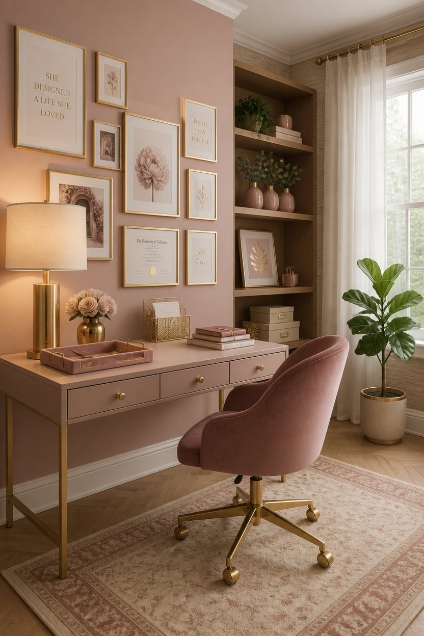 champagne gold layered accents