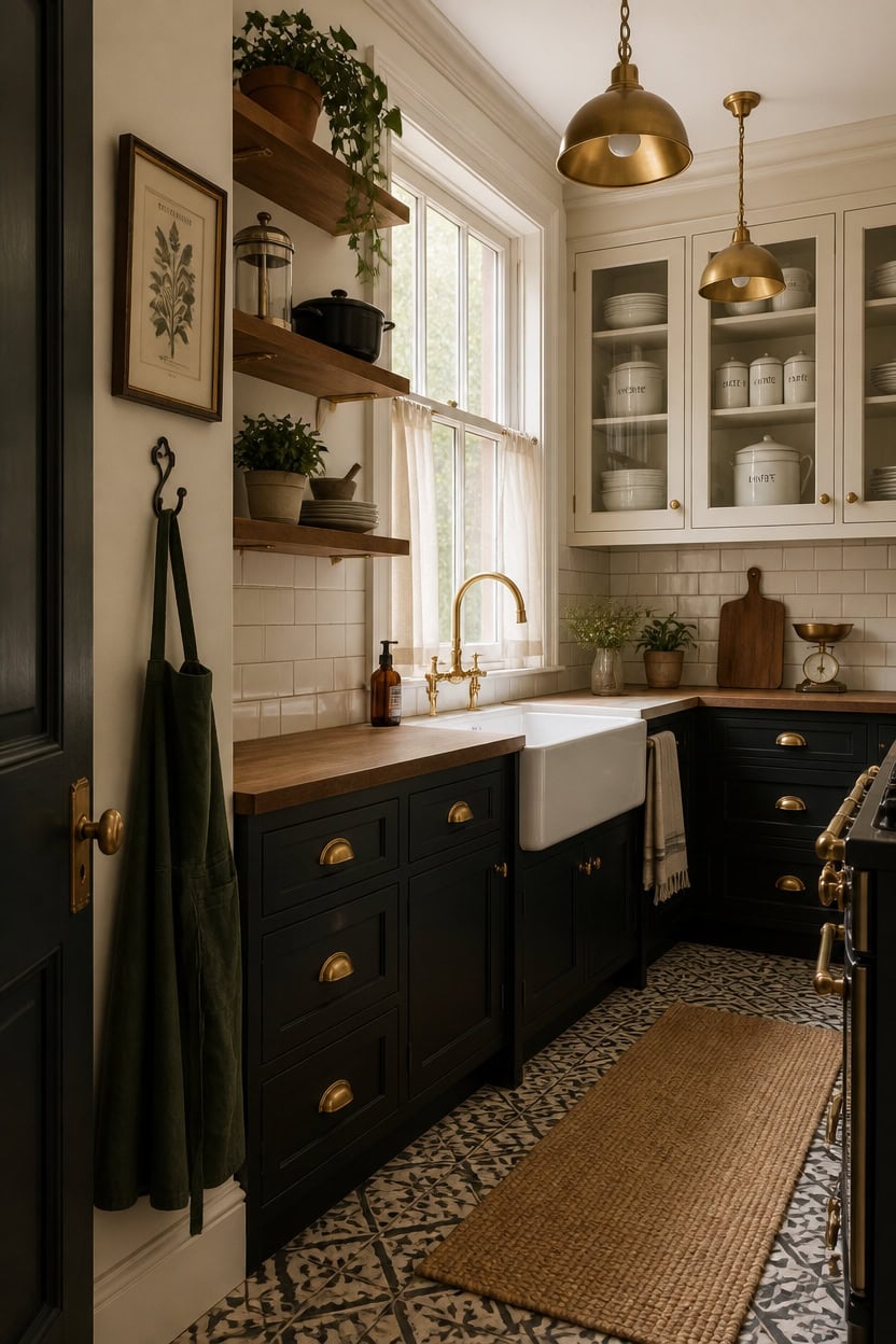 compact victorian inspired kitchen storage
