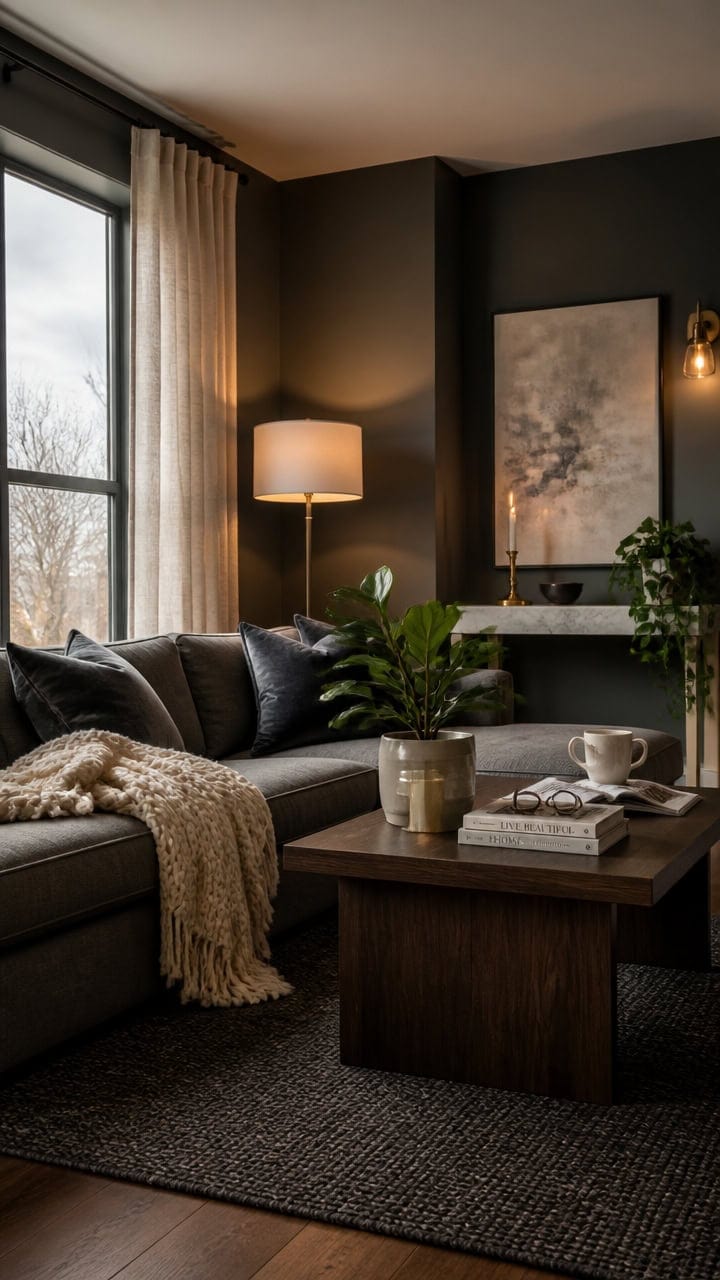 cozy layered gray lighting
