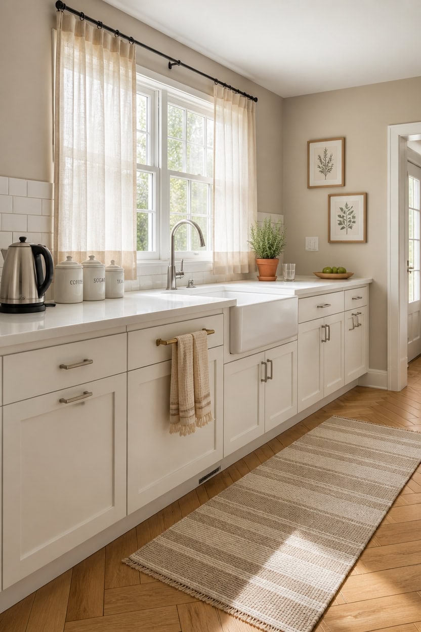 curtain lengths and kitchen styling